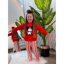 Cg Kids Kuromi Kız Çocuk 3 İplik Alt Üst Takım Süper Kalite Kumaş Waffe Eşofman Altı Kumaş Yavru Ağzı