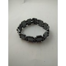 Balıkhediyelikfoto Hematit Taşi Bileklik Doğaltaş Unisex Bileklik N11.67980 Çok Renkli
