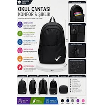 Trendol Fashıon Lıfe Okul Çantası Siyah 3 Bölmeli Ergonomik Sırt Destekli Geniş Hacimli Çocuk Sırt Çantası