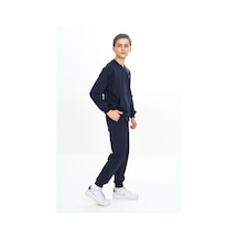 Haykids Erkek Çocuk İki İp Fermuarlı V Yaka Uzun Kol Eşofman Takımı Çok Renkli