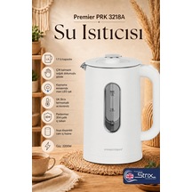 Premier PRK 3218A 1.7 L Isıya Dayanıklı Cam Hazneli Led Işıklı Su Isıtıcısı Kettle