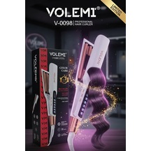 Volemı V-0098 Profesyonel Saç Maşası Color Care, 5x Renk Koruma, Keratin Yağlı Seramik Kaplama Dijital Isı Ayarlı Maşa