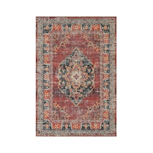 Cool Halı Private Xw Kiremit Rengi Eskitme Vintage Halı Modern Yıkanabilir Etnik Bohem Salon Halısı