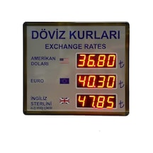 Dijital Döviz Tabelası Kasa Ölçüsü: 40x40 Cm