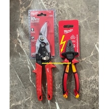 Milwaukee 160mm Pense Cobalt Çelik 1000v 3fonk 260mm Sac Kesme Makası Sol 2li Set Pense Seti Diğer