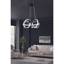 Kuzey Kıvrım Modern Sarkıt Led Avize - - Kumandasız / Gold Gold