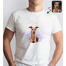 Bk Gift Kişiye Özel Evcil Hayvan Tasarımlı Erkek Beyaz Tişört-3, Sevgiliye Hediye, Arkadaşa Hediye, Trend T-shirt