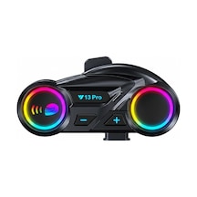 Çeşithane Y13 Pro Kameralı/ışıklı Motosiklet İnterkom - Renkli Rgb Işık Efektli, Bluetooth 5.3 Deste