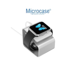 Microcase Apple Uyumlu iOS Watch Se 44 Mm Için Alüminyum Şarj Standı - Gümüş (453927494)