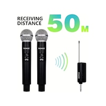 Vtn-508 Profesyonel Çiftli Kablosuz Mikrofon Seti Karaoke Şarj Edilebilir