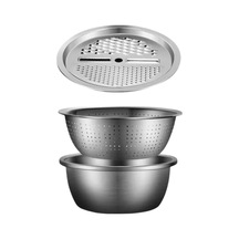 Suntek Sebze Dilimleyici Pirinç Yıkama Süzgeci Ve Süzme 28cm Gümüş