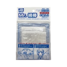 Mr.hobby St-01 Ucu Pamuklu Plastik Çubuklar, 25 Adet Yuvarlak Uclu, 25 Adet Üçgen Uclu