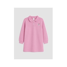 LC Waikiki Alıta Cıty Farkıyla Lcw Kids Pembe 3 İplik Baskılı Kız Çocuk Elbise Pembe - 928242456 Pembe