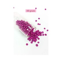 Tedar Dökme Cam Kum Boncuk Büyük Boy 6/0 4 Mm - 60 Gram - Eflatun - Bnc138 Najmaddin (No:1) 8.5Cm X 10.5 Cm