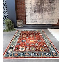 Hitit Halı 6582 Kırmızı Dokuma Taban Vintage Dekoratif Mutfak Koridor Salon Oturma Odası Halısı Kırmızı