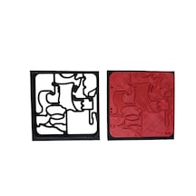 Montessori Kırmızı 3d Hayvan Figürlü Puzzle 18 Parça Zeka Oyunu