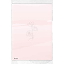 A5 Çiçek Bloknot Çizgisiz Defter - 50 Yaprak - Memopad - Notepad - Not Defteri - Not Kağıdı - 1784 Çok Renkli