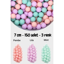 7 Cm Top Havuzu Topu 150 Adet Mint, Pembe, Lila