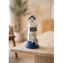 The Mia Marin Mavi Beyaz Deniz Feneri No 67 Obje 22 Cm