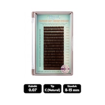 Misyul 0.07c Natural Kıvrım Brown Mix Soft Eyelash Doğal İpek Kirpik 8-15 Mm 16'lı
