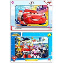 Ks Games Cars Ve Harika Kanatlar 2 Li Frame Puzzle/yapboz Set