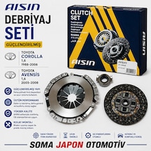 Corolla 1.6 88-06 Avensis 1.6 03-08 Debriyaj Seti Aısın Kt-100ve