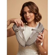 My Stil Moda Örgü Kadın Babet Yumuşak Taban Günlük Ayakkabı Vizon