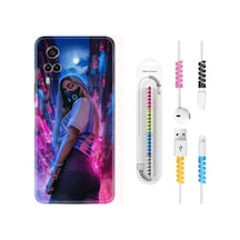 Vivo Y53S Kılıf Kablo Koruyuculu Mask Girl 1659
