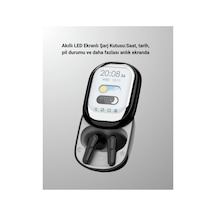 Akıllı Ekranlı Bluetooth 5.4 Kablosuz Kulaklık Dokunmatik Ve Şarj Kutulu - Karbul3307-8627 Renkli