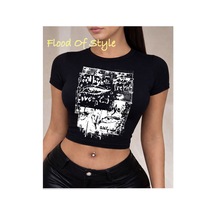 Flood Of Style Siyah Babby Tee Göz Baskı Özel Tasarım