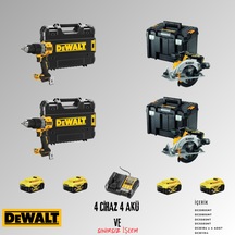Dewalt DCD805NT+ DCD805NT+ DCS565NT+ DCS565NT 4 Adet 5 Amper Akü + Şarj Aleti Set