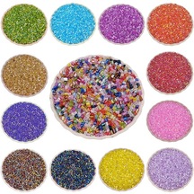 Beyaz 1000 Adet/torba Takı Bulguları Dikiş Konfeksiyon Aksesuarları Cam Tüp Boncuk Dıy Tohum Boncuk Seedbeads Zanaat İçin