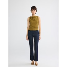 Lcw Jeans İndigo Crop Flare Kadın Jean Pantolon