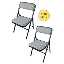 Hey 2'li Katlanır Kamp Sandalyesi Piknik Sandalye Kazayağı Siyah