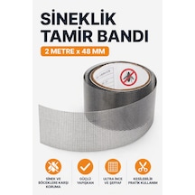 Sineklik Tamir Bandı 2 Metre X 48 Mm Güçlü Yapışkanlı Sineklik Yama Bandı Pencere Ve Kapı Sineklik Onarıcı