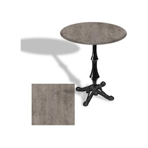 Çipa 1012 Döküm Ayak Yuvarlak Masa Çap 60cm - Werzalit, Wermodin Ve Allzalit Tabla - Kahve Oxid Çok Renkli