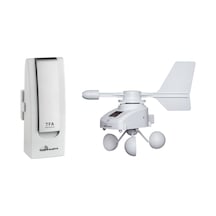 Tfa Dostmann Weatherhub Meteoroloji İstasyonu Kablosuz Güneş Enerjili Anemometre, Smarthome, İklim Ve Ev İzleme, Akıllı Telefon İzleme, Beyaz, U 40 44 X G 28 32 X Y 104 Mm