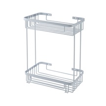 Çelik Banyo İkili Metal Taci 23x15x30 Sabunluk Ve Şampuanlık