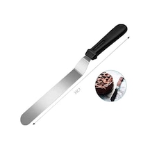 Paslanmaz Eğik Pasta Spatula Bıçağı Orta Boy Çelik Gümüş Diğer