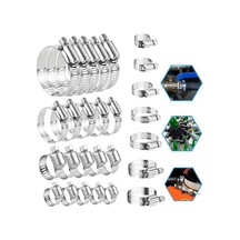 Dmax 10 Adet Metal Ayarlanabilir Hortum Kelepçesi Seti Solucan Dişli Boru Kelepçesi, Su Borusu, Tesisat, Otomotiv, Mekanik Ve Ev Kullanımı İçin Uygun