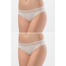 Türen Kadın Beli Dantelli Likralı 2li Pamuklu Bikini Külot 001
