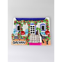 Dalyan Polyester Kabartmalı Magnet 7x5cm Dekoratif Hediyelik Buzdolabı Süsü Kod:1401