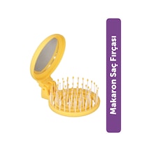 Beauty Makaron Saç Fırçası - 3d Esnek, Aynalı, Çanta Boy - Compact Detangler Yeni Sarı