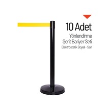 İleri Trafik  Yönlendirme Şerit Bariyer 10 Adet  Set-2022 - Sarı Şerit