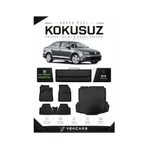 Volkswagen Jetta 2015 Model Aracınıza Özel 4d Karbonlu Kauçuk Paspas Takımı Ve Cepli Bagaj Havuzu
