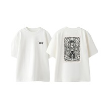 Thewert Guns N Roses 8 Tasarım Sırt Baskılı Pamuk Beyaz Oversize T-shirt