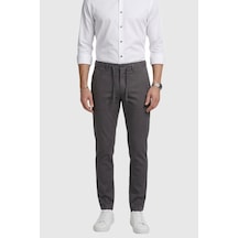 Deepsea Erkek Füme Esnek Kumaş Slim Fit Beli Lastikli Günlük Spor Pantolon 2601070