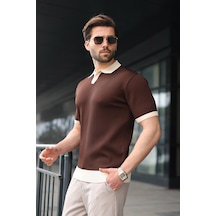 Madmext Kahverengi Polo Yaka Triko Erkek Tişört E7471 Kahverengi Madmext Kahverengi Polo Yaka Triko Erkek Tişört E7471 Kahverengi