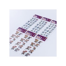 6 Adet Kabartmalı Yapışkan Sticker, Sevimli Panda Ve Ayılar Abanoz