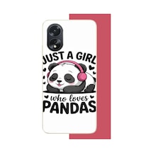 Oppo A38 Uyumlu Kawaii Panda Baskılı Silikon Kılıf Renkli